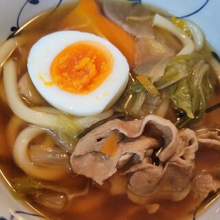 簡単節約水炊きリメイク♪めんつゆを入れ煮込みうどん